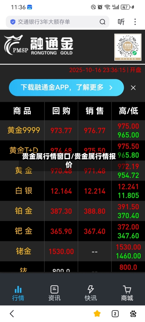 贵金属行情窗口/贵金属行情报价-第2张图片