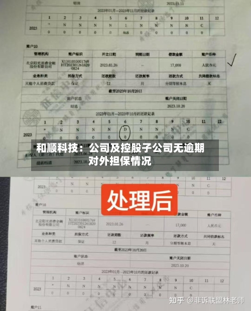 和顺科技:公司及控股子公司无逾期对外担保情况-第3张图片