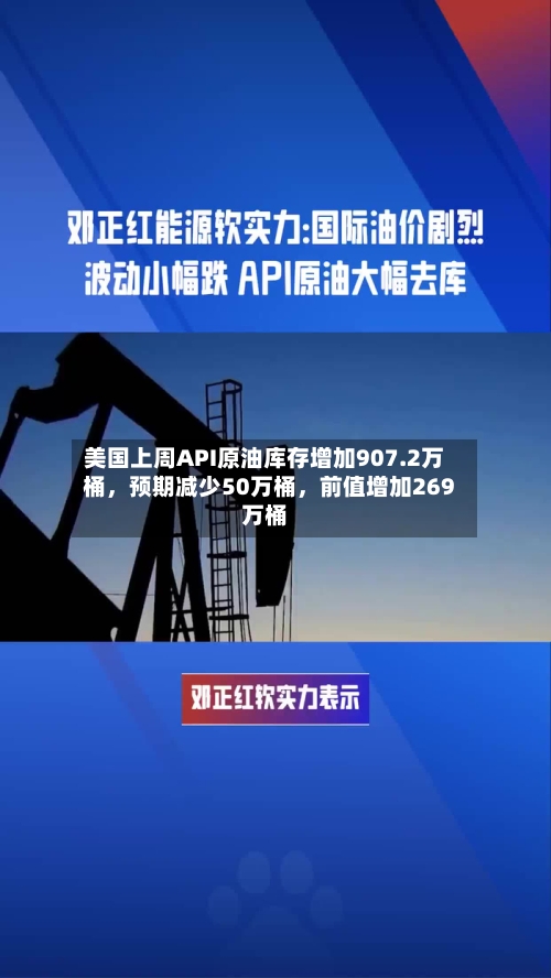 美国上周API原油库存增加907.2万桶	，预期减少50万桶，前值增加269万桶-第2张图片