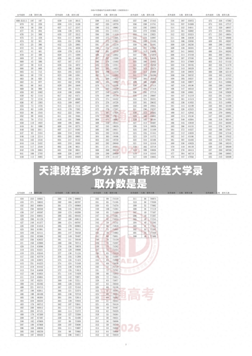 天津财经多少分/天津市财经大学录取分数是是-第3张图片