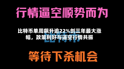 比特币单周飙升逾22%创三年最大涨幅	，政策利好与逼空行情共振-第3张图片