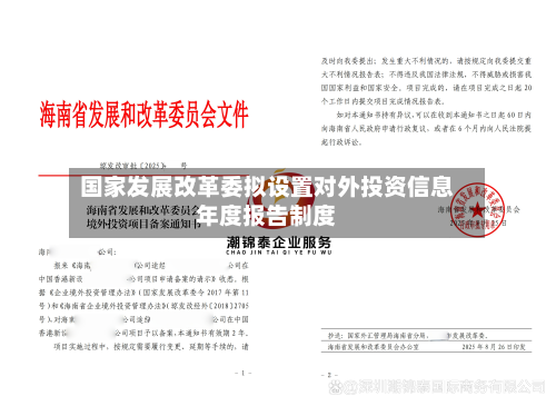 国家发展改革委拟设置对外投资信息年度报告制度-第2张图片
