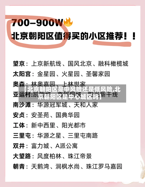 【北京朝阳区是中风险还是低风险,北京朝阳区是中心城区吗】-第2张图片