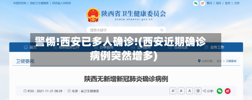 警惕!西安已多人确诊!(西安近期确诊病例突然增多)