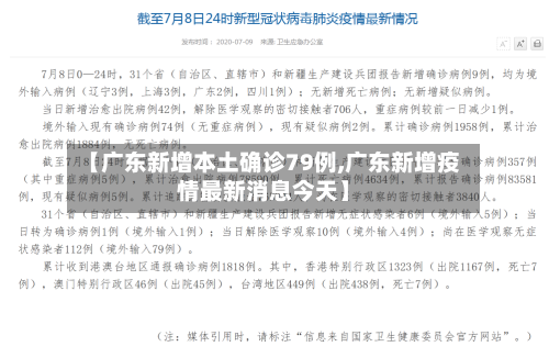 【广东新增本土确诊79例,广东新增疫情最新消息今天】-第2张图片