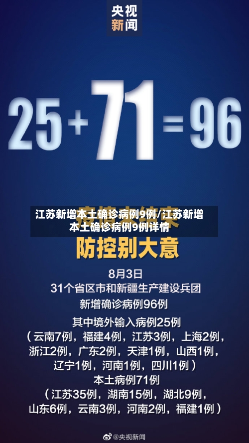 江苏新增本土确诊病例9例/江苏新增本土确诊病例9例详情