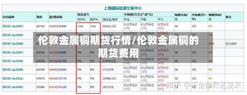 伦敦金属铜期货行情/伦敦金属铜的期货费用