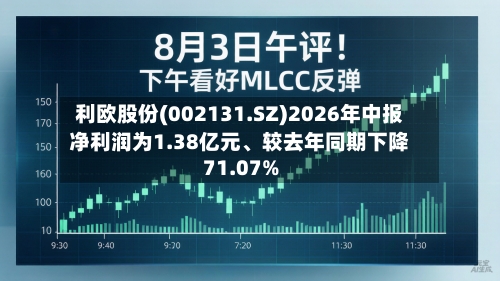 利欧股份(002131.SZ)2026年中报净利润为1.38亿元	、较去年同期下降71.07%-第2张图片