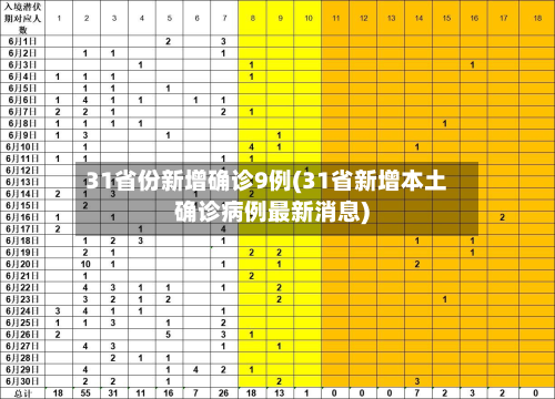 31省份新增确诊9例(31省新增本土确诊病例最新消息)-第2张图片